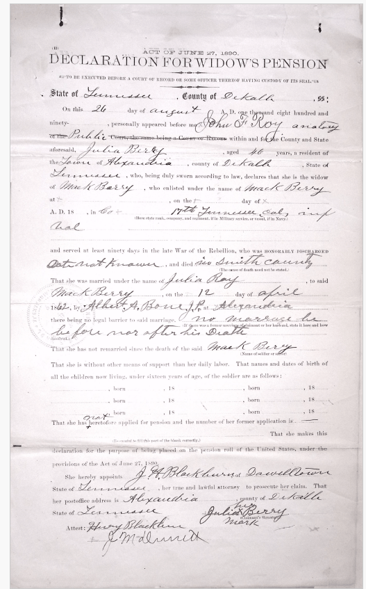 The Unmarked Legacy of Malachi and Julia Berry: Love, Service, and Struggle in Post-Slavery&nbsp;Tennessee